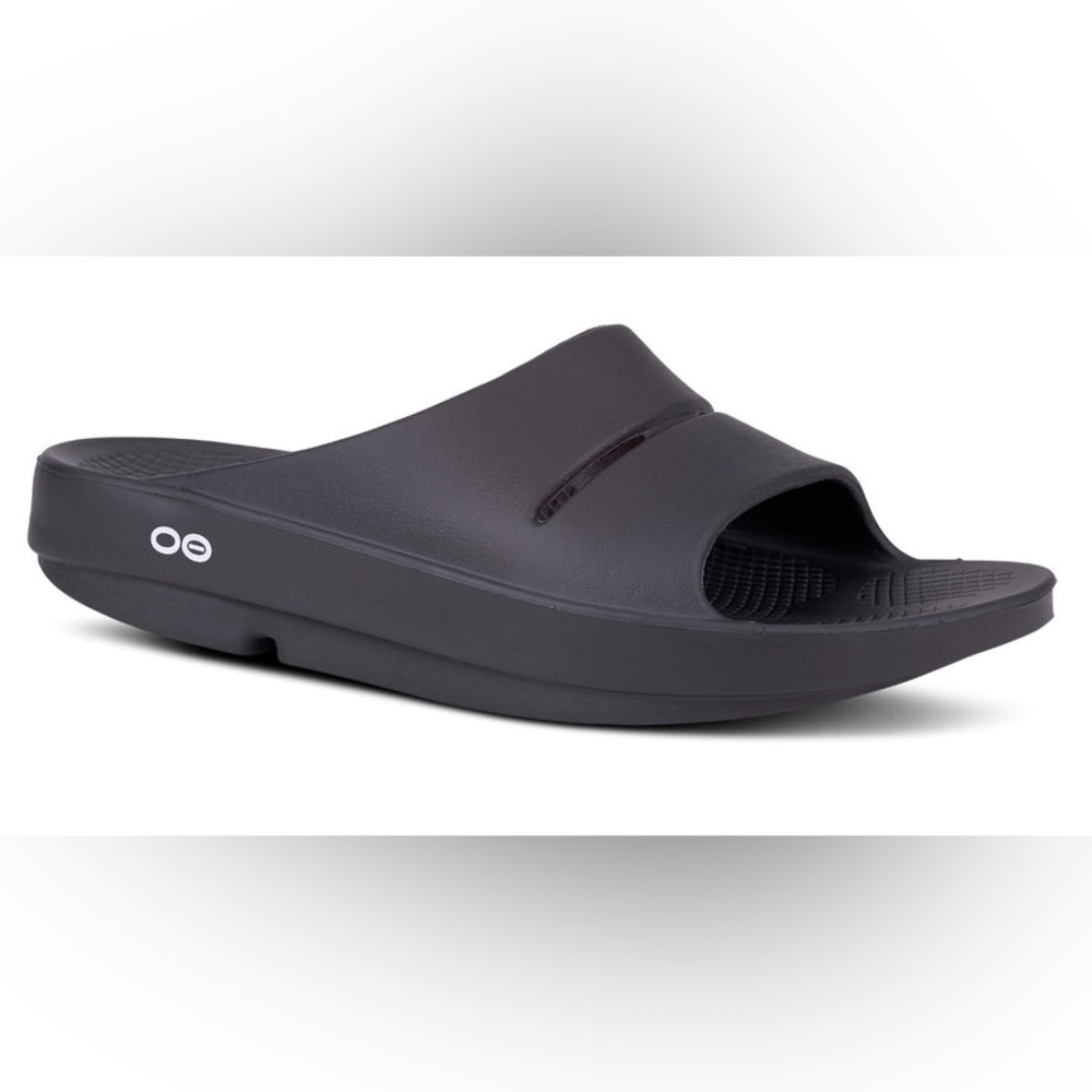 OOFOS Women's Black Slide Sandals